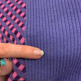 Vintage 1970s skinny rib knitted pure wool jumper by Knap with dolman style bishop sleeves.