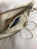Sweet ruched rayon satin early lightning zippered purse or pouch