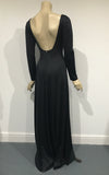 1970s vintage Jean Varon slinky backless black evening dress - small flaws