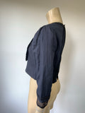 antique Edwardian midnight blue bodice or blouse with interesting details