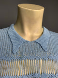 Vintage periwinkle blue 1980s does 1930s? handmade jumper - can’t decide!