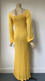 late 1970s vintage Mary Farrin 'Levison Original' knitted maxi dress