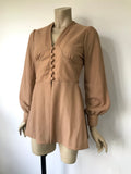 vintage late 1960s to 1970s Lulu (for Freeman's) deco styled blouse