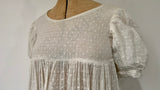 antique regency 1820s style white sprigged muslin gown or day dress - teens? - costume?