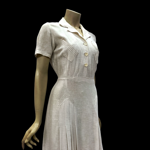1930s vintage art deco day dress by The White House, New Bond Street After Number Nine 1930s vintage art deco day dress by The White House, New Bond Street After Number Nine