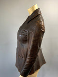Vintage horsehide dark brown leather jacket - 30s look - 1960s?