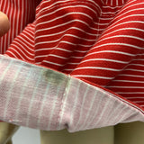 Vintage c.1960s cotton drill red and white pinstriped artist’s or fisherman’s smock top