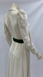 Unusual late 1930s / 1940s panne velvet wedding dress