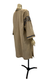 Vintage Arts and Crafts style hand embroidered linen tunic or duster jacket