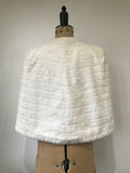 Vintage original Art Deco ‘Ermaleen’ faux fur and silk satin fitted cape