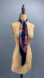 Cheery vintage 1930s point scarf - novelty print style flags and dots