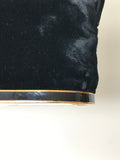 Vintage Andre Dallioux silk velvet clutch bag or purse with monogram MM