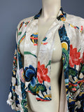 1920s vintage bold oriental print satin lined duster jacket