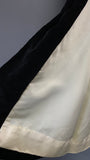 elegant black velvet vintage 1950s swing back opera coat