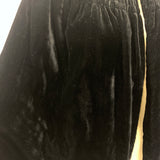 Late 1920s to 1930s black velvet opera cape with ruching and smocking to shoulders
